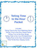 Telling Time to the  Hour Packet