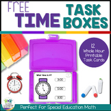Telling Time to the Hour Print Task Boxes Designed for Spe