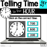 Telling Time to the Hour Set #1 - Boom Cards™ -  Digital Activity