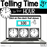 Telling Time to the Hour Set #2 - Boom Cards™ -  Digital Activity