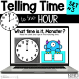 Telling Time to the Hour Set #3 - Boom Cards™ -  Digital Activity