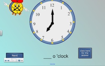 Preview of Telling Time to the Hour Smartboard Activity