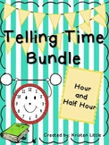 Telling Time to the Hour and Half Hour Activity Pack and Book BUNDLE