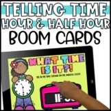 Telling Time to the Hour and Half Hour Boom Cards