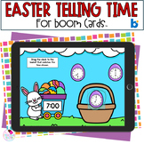 Telling Time - Hour and Half Hour - Easter Math - BOOM Cards™