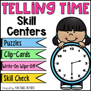 Preview of Telling Time to the Hour and Half Hour Games and Center Activities 