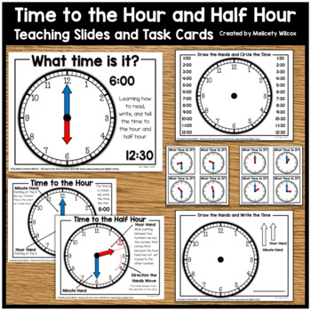 Preview of Telling Time to the Hour and Half Hour Presentation