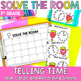 Telling Time to the Hour and Half Hour Task Cards 1st Grad