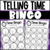 Telling Time to the Hour and Half-hour BINGO Game Activity