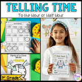 Telling Time to the Hour or Half Hour - 1st Grade Math - 1