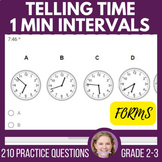 Telling Time to the Minute Math Review Assessments  for 2n