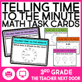 3rd Grade Telling Time to the Minute Task Cards - Telling 