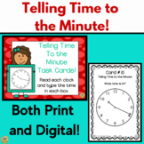 Telling Time to the Minute - Task Cards SCOOT Game!  Print