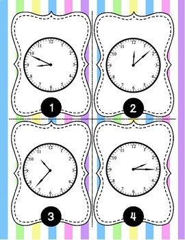 Telling Time to the Minute SOL 3.9a Task Cards by VATeacherofAllThings