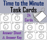 Telling Time to the Minute Task Cards Activity