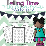 Telling Time to the Minute Worksheets