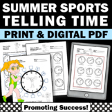 Telling Time Worksheets 1st 2nd to 3rd Grade Summer Packet