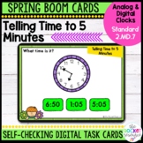 Telling Time to the Nearest 5 Minutes BOOM™ Cards 2.MD.7