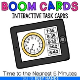 Telling Time to the Nearest 5 Minutes (Boom! Deck)