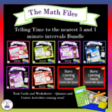 Telling Time to the Nearest 5 and 1 minute intervals bundle