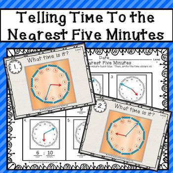 Preview of Telling Time to the Nearest Five Minutes - A Montessori-Inspired Lesson