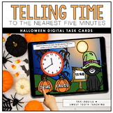 Telling Time to the Nearest Five Minutes Boom Cards™- Hall