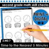 Telling Time to the Nearest Five Minutes Worksheets | Tell