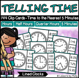 Clip Cards | Time to the Nearest Five Minutes with Analog 
