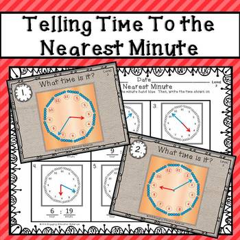 Preview of Telling Time to the Nearest Minute - A Montessori-Inspired Lesson