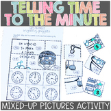 Telling Time to the Minute Math Puzzles Activity or Game
