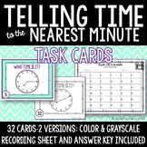 Telling Time to the Nearest Minute Task Cards