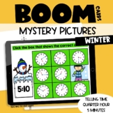 Telling Time to the Quarter Hour & 5 Minutes Boom Cards™ M