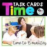 Telling Time to the Quarter Hour Task Cards (Optional QR C