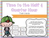 Telling Time to the half and quarter hour task cards {FREEBIE}