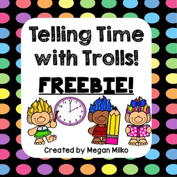 Preview of Telling Time to the hour and half hour FREEBIE!
