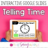 Telling Time to the nearest 5 min Task Cards Google Slides 