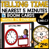 Telling Time to the nearest five minutes using Boom Cards 