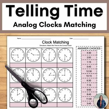 Preview of Telling Time with Analog Clocks Activity for Functional Math and Life Skills