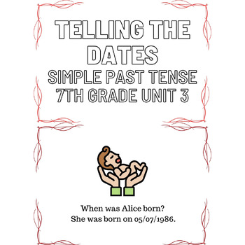Preview of Telling the Dates with Simple Past Tense - Speaking Cards