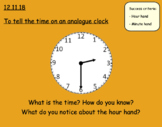 Telling the Time 12 hrs - Notebook (4 lessons)