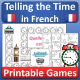 Telling the Time in French 12 and 24 Hour Clock Activities