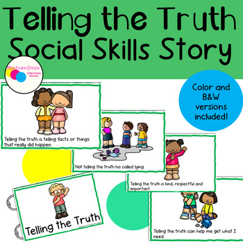 Preview of Telling the Truth and Honesty Social Skills Story