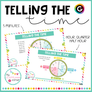 Preview of Telling the time - GENIALLY presentation