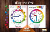 Telling the time, Printable Clock learning, Analog and dig
