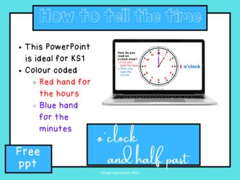 Preview of Telling the time - o'clock and half past