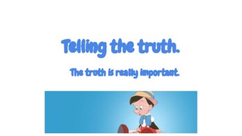 Preview of Telling the truth social story