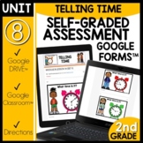 Telling time 5 Minute Increments Google Form Math Assessments