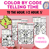 Telling time Color by code to the nearest 5 minutes worksh