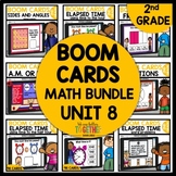 Telling time | Fractions 2nd Grade Math Review BOOM CARDS BUNDLE