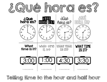 Preview of Telling time ¿Qué hora es?
